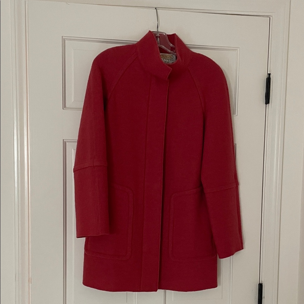 Talbots Red Italian Wool Pea Coat, Size S